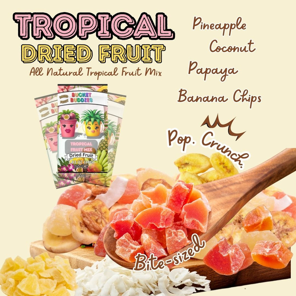 Bucket Buddies Snacks™ – Tropical Dried Fruit Mix ( 6 pack)